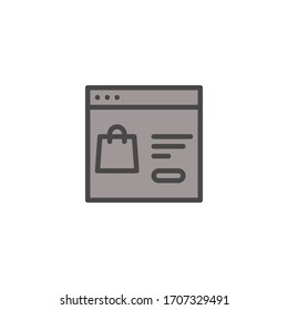 shopping icon flat vector illustration