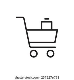 Shopping icon Flat vector set outline