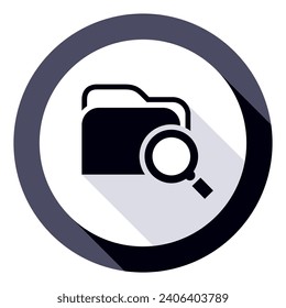 Shopping-Icon. Ordnersymbol schwarz auf weißem Hintergrund