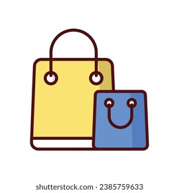 Icono de la compra aislar la ilustración del material del vector de fondo blanco.