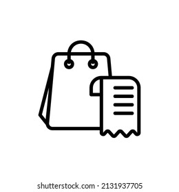  shopping icon, isolated hobby outline icon with white background, perfect for website, blog, logo, graphic design, social media, UI, mobile app, EPS 10 vector illustration