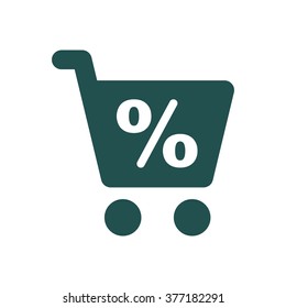 Shopping Icon isolated vector flat design