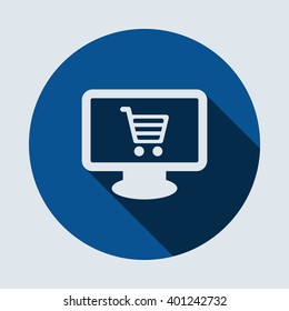 Shopping Icon isolated vector flat design