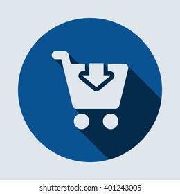 Shopping Icon isolated vector flat design