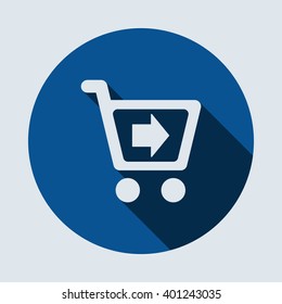 Shopping Icon isolated vector flat design