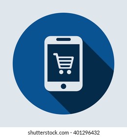 Shopping Icon isolated vector flat design