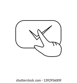 Shopping icon isolated. Vector illustration. Button buy line art. E Commerce concept.