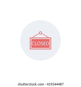 Shopping icon labels "closed".