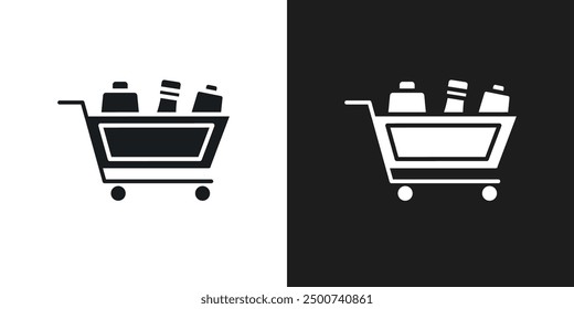 Shopping icon line art vector