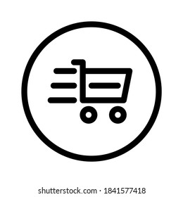Shopping icon. Line vector. Isolate on white background.