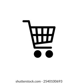 Shopping icon logo design. Shopping cart sign and symbol. Trolley icon