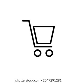Shopping icon logo design. Shopping cart sign and symbol. Trolley icon
