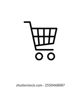 Shopping icon logo design. Shopping cart sign and symbol. Trolley icon