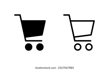 Shopping icon logo design. Shopping cart sign and symbol. Trolley icon