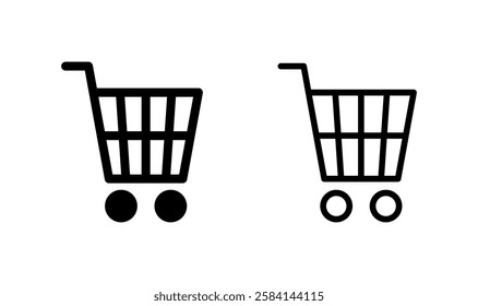 Shopping icon logo design. Shopping cart sign and symbol. Trolley icon