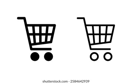 Shopping icon logo design. Shopping cart sign and symbol. Trolley icon