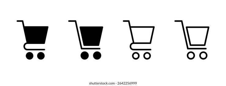 Shopping icon logo design. Shopping cart sign and symbol. Trolley icon