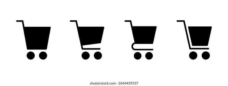 Shopping icon logo design. Shopping cart sign and symbol. Trolley icon