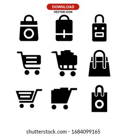 shopping icon or logo isolated sign symbol vector illustration - Collection of high quality black style vector icons
