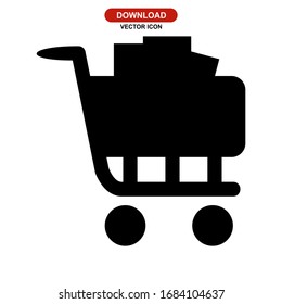 shopping icon or logo isolated sign symbol vector illustration - high quality black style vector icons
