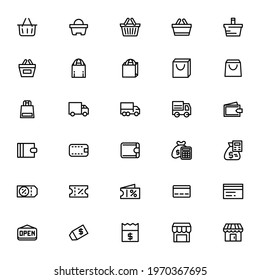 shopping icon or logo isolated sign symbol vector illustration - Collection of high quality black style vector icons
