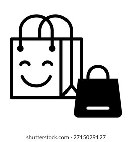 Ícone de compras Ilustração de vetor de estilo misto
