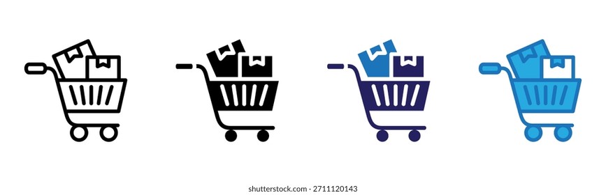 Shopping Icon Multi Style Vector Illustration