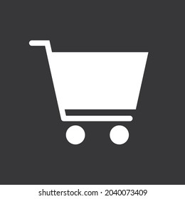Icono de compras en fondo gris