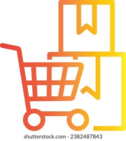 icono de compra en el estilo de gradiente de línea
