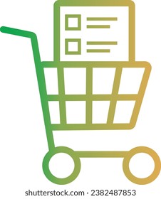 icono de compra en el estilo de gradiente de línea