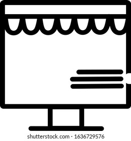 shopping icon. One of set web icons. Vector illustration Online shopping, Shop now, computer shop. Shop Icon - Vector, Sign and Symbol for Design, Presentation, Website or Apps Elements.