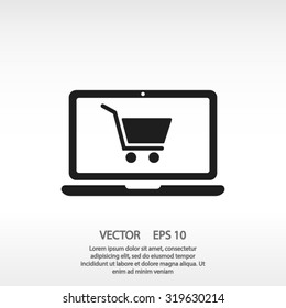 shopping  icon. One of set web icons