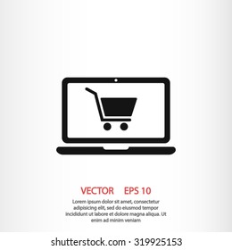 shopping  icon. One of set web icons