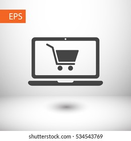shopping  icon. One of set web icons