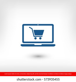 shopping  icon. One of set web icons