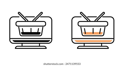 Shopping icon. Online shopping. Black icon. Discount icon. Shopping logo. Silhouette icon.