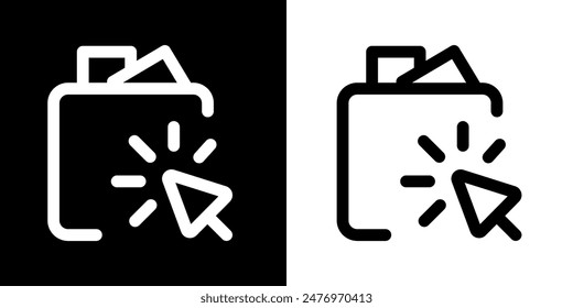 Shopping icon. Online shopping. Discount. Online store. Delivery. COD. Black icon. Silhouette icon.