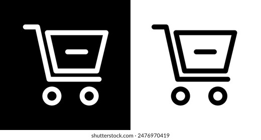 Shopping icon. Online shopping. Discount. Online store. Delivery. COD. Black icon. Silhouette icon.