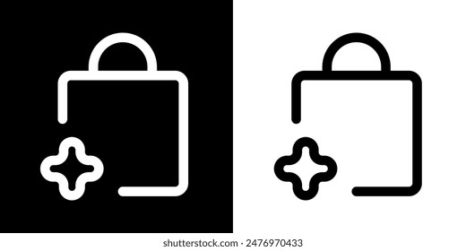 Shopping icon. Online shopping. Discount. Online store. Delivery. COD. Black icon. Silhouette icon.