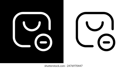 Shopping icon. Online shopping. Discount. Online store. Delivery. COD. Black icon. Silhouette icon.