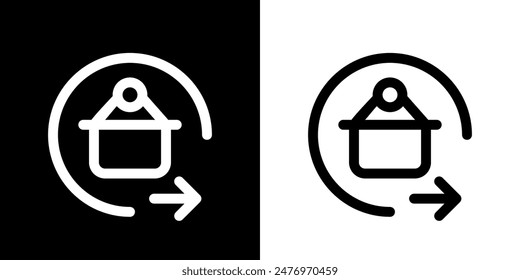 Shopping icon. Online shopping. Discount. Online store. Delivery. COD. Black icon. Silhouette icon.