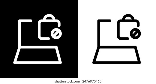 Shopping icon. Online shopping. Discount. Online store. Delivery. COD. Black icon. Silhouette icon.