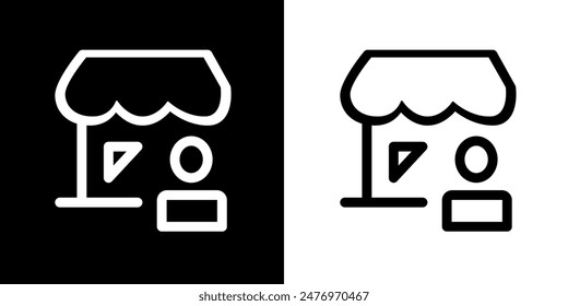 Shopping icon. Online shopping. Discount. Online store. Delivery. COD. Black icon. Silhouette icon.