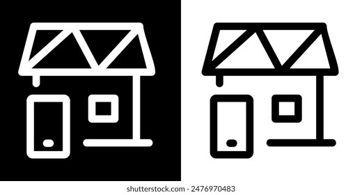 Shopping icon. Online shopping. Discount. Online store. Delivery. COD. Black icon. Silhouette icon.