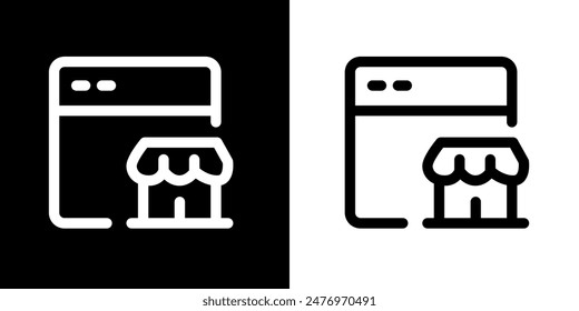 Shopping icon. Online shopping. Discount. Online store. Delivery. COD. Black icon. Silhouette icon.