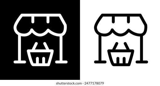 Shopping icon. Online shopping. Discount. Online store. Delivery. COD. Black icon. Silhouette icon.