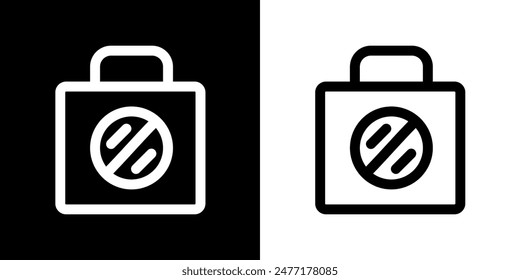 Shopping icon. Online shopping. Discount. Online store. Delivery. COD. Black icon. Silhouette icon.