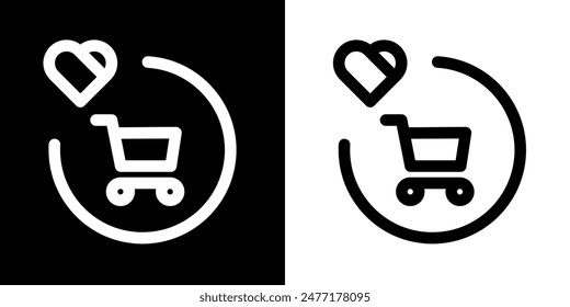 Shopping icon. Online shopping. Discount. Online store. Delivery. COD. Black icon. Silhouette icon.