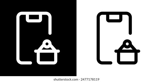 Shopping icon. Online shopping. Discount. Online store. Delivery. COD. Black icon. Silhouette icon.