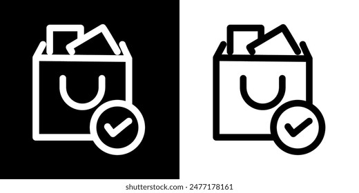 Shopping icon. Online shopping. Discount. Online store. Delivery. COD. Black icon. Silhouette icon.